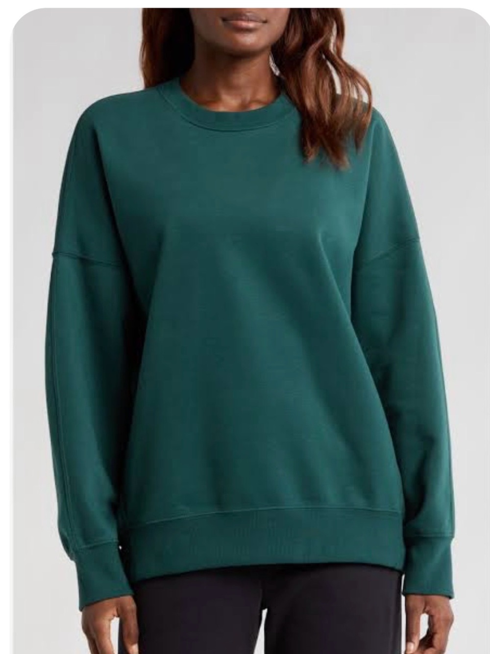 Beyond Yoga Luxe Fleece Crewneck Sweatshirt/Jogger Pant Set - Spruce Green XS